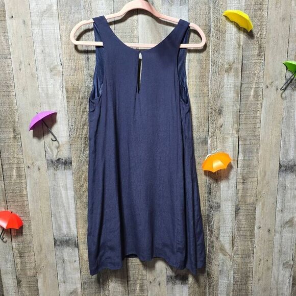 ASTR The Label Navy Silk Blend Shift Mini Dress - Picture 1 of 4